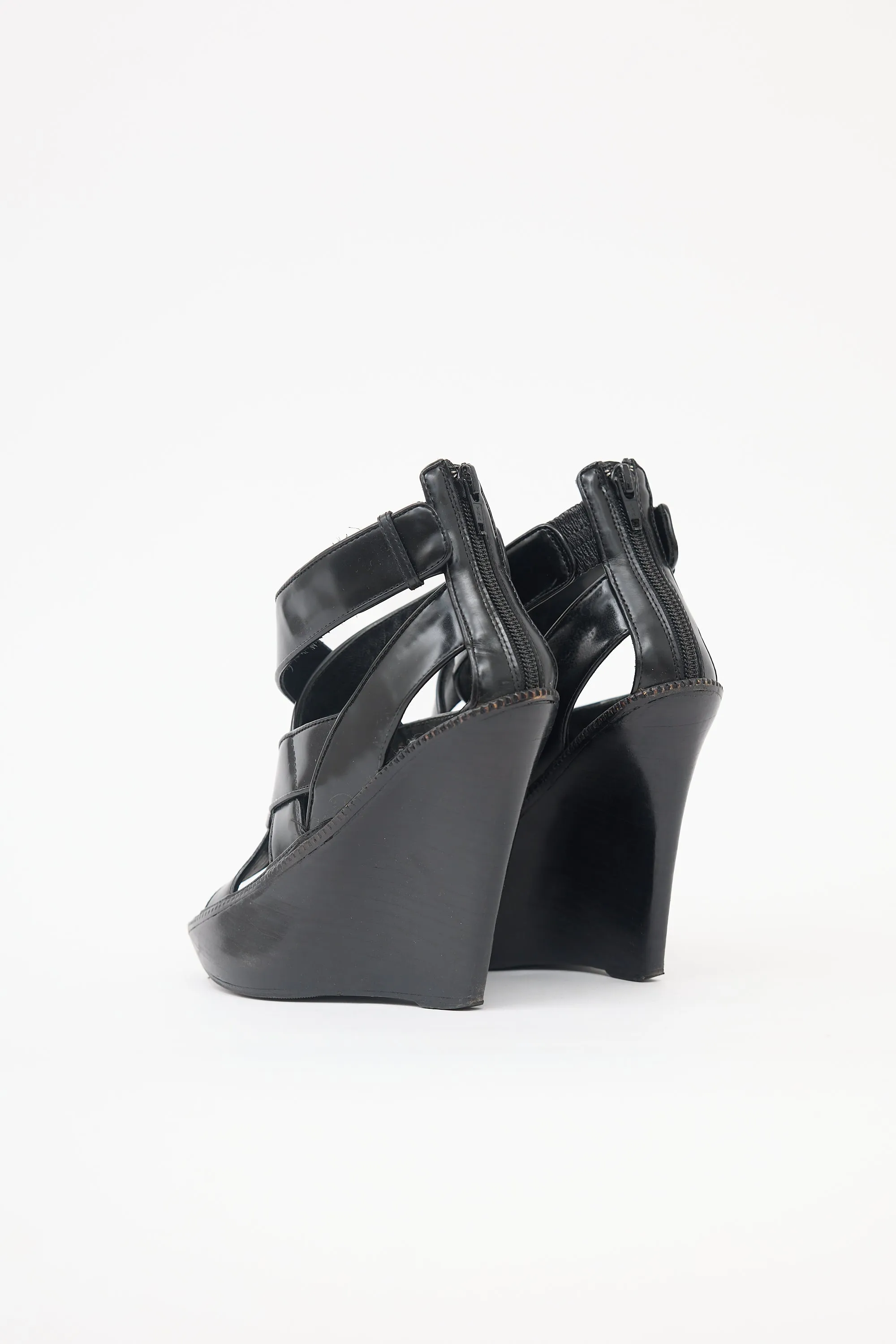 Leather Woven Wedge Sandal sold by VSP Consignment product image thumbnail 4