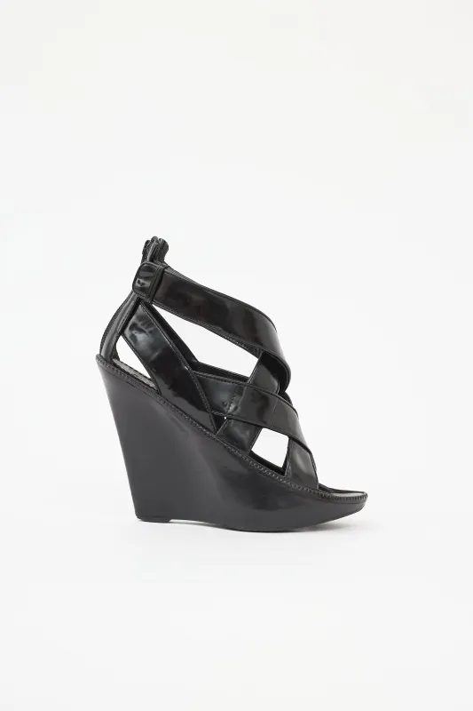 Leather Woven Wedge Sandal made by Givenchy