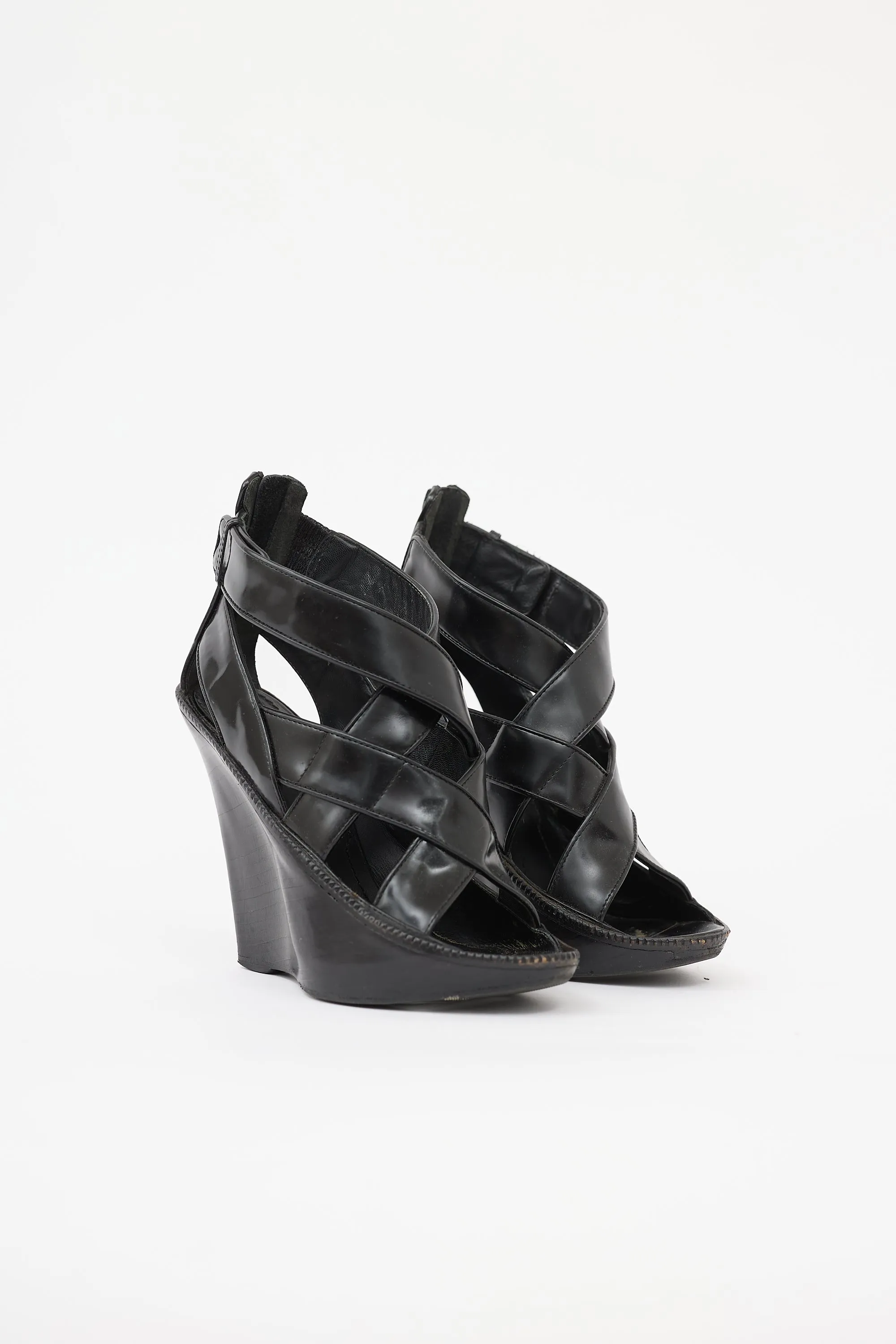 Leather Woven Wedge Sandal sold by VSP Consignment product image thumbnail 2