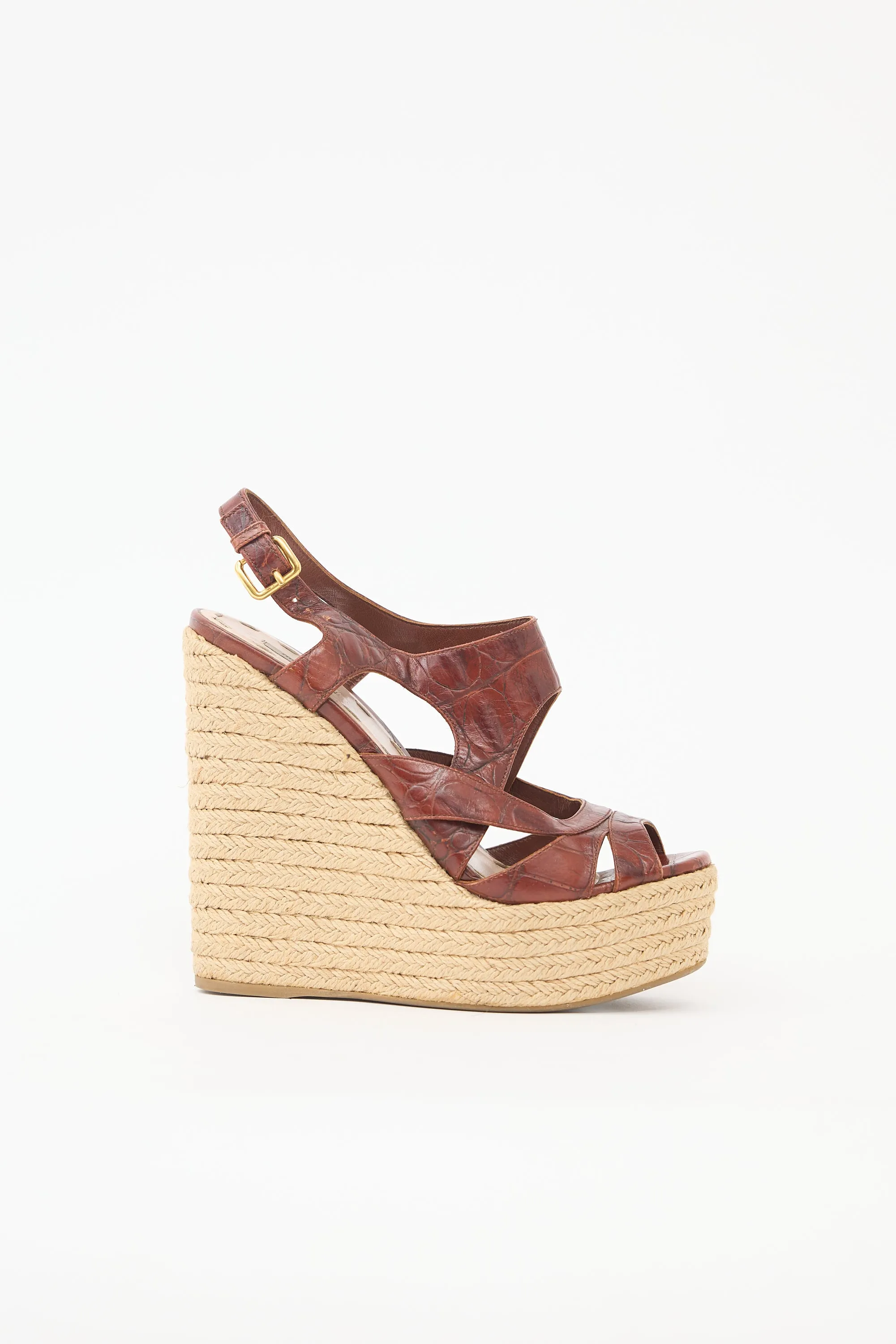 Leather Wedge Espadrille Sandal sold by VSP Consignment