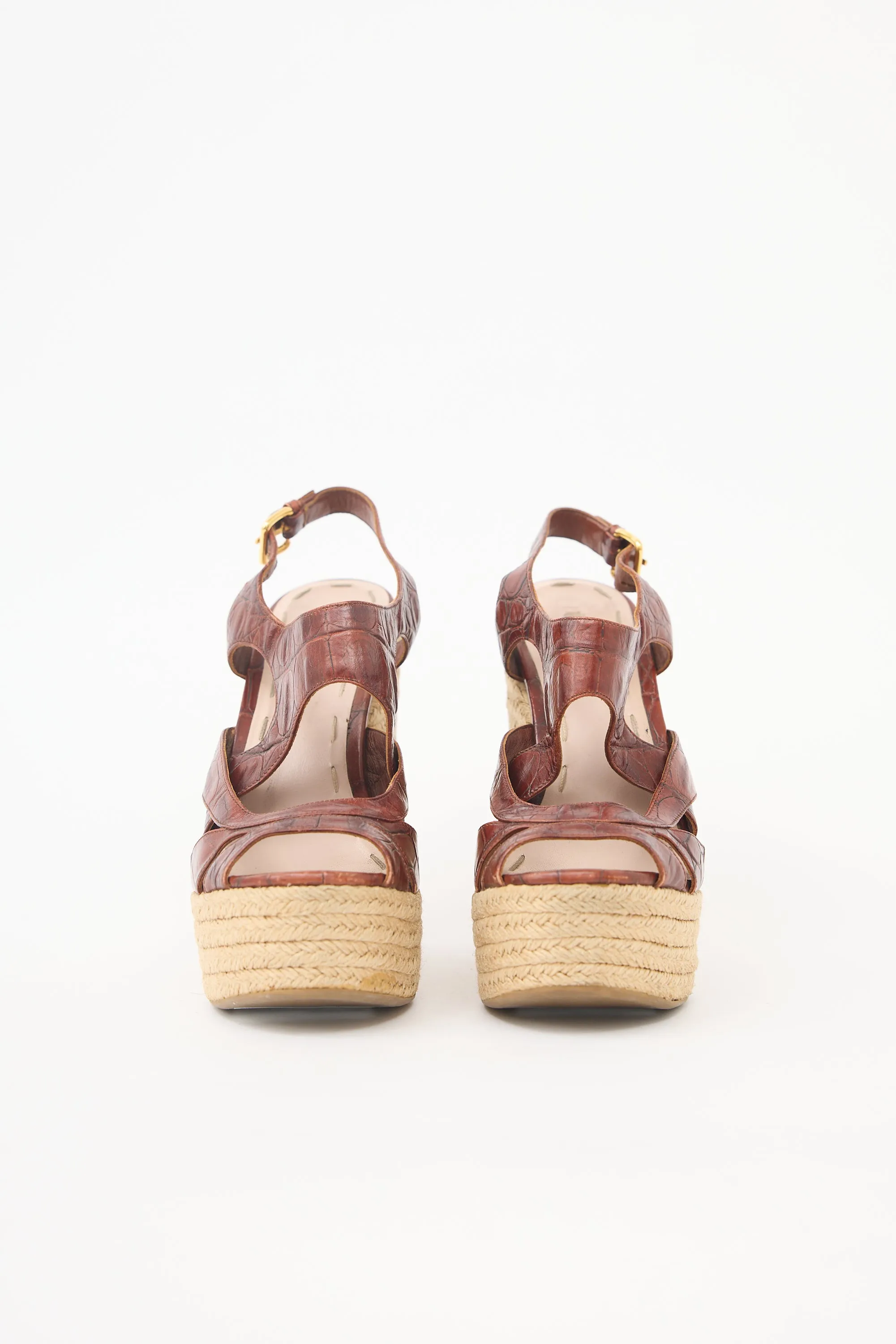 Leather Wedge Espadrille Sandal sold by VSP Consignment product image thumbnail 3