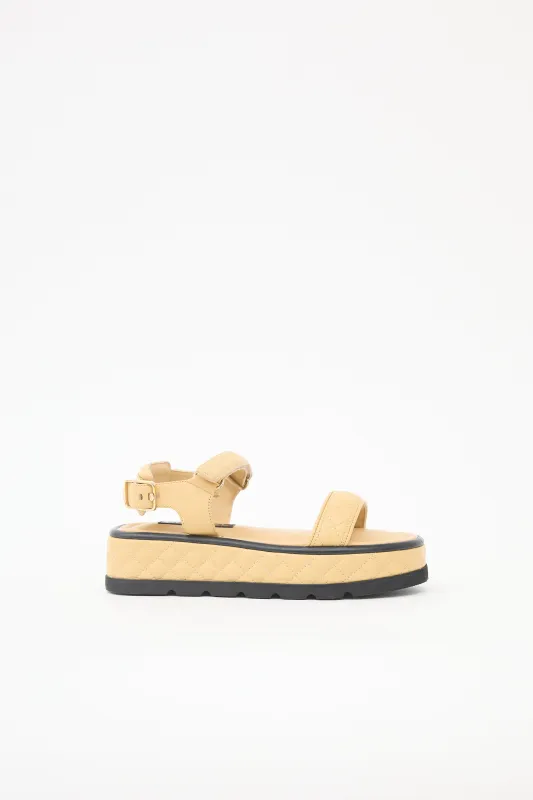 Quilted Leather CC Platform Sandal made by Chanel