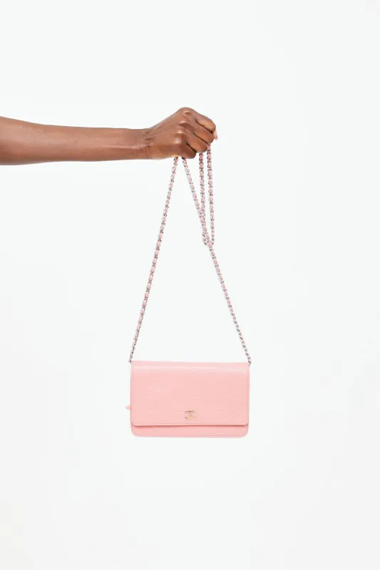 2011 Camellia Embossed Wallet on Chain Bag made by Chanel