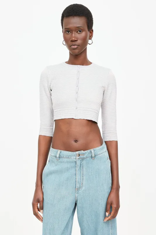 Iridescent Cropped Cardigan made by Alaia