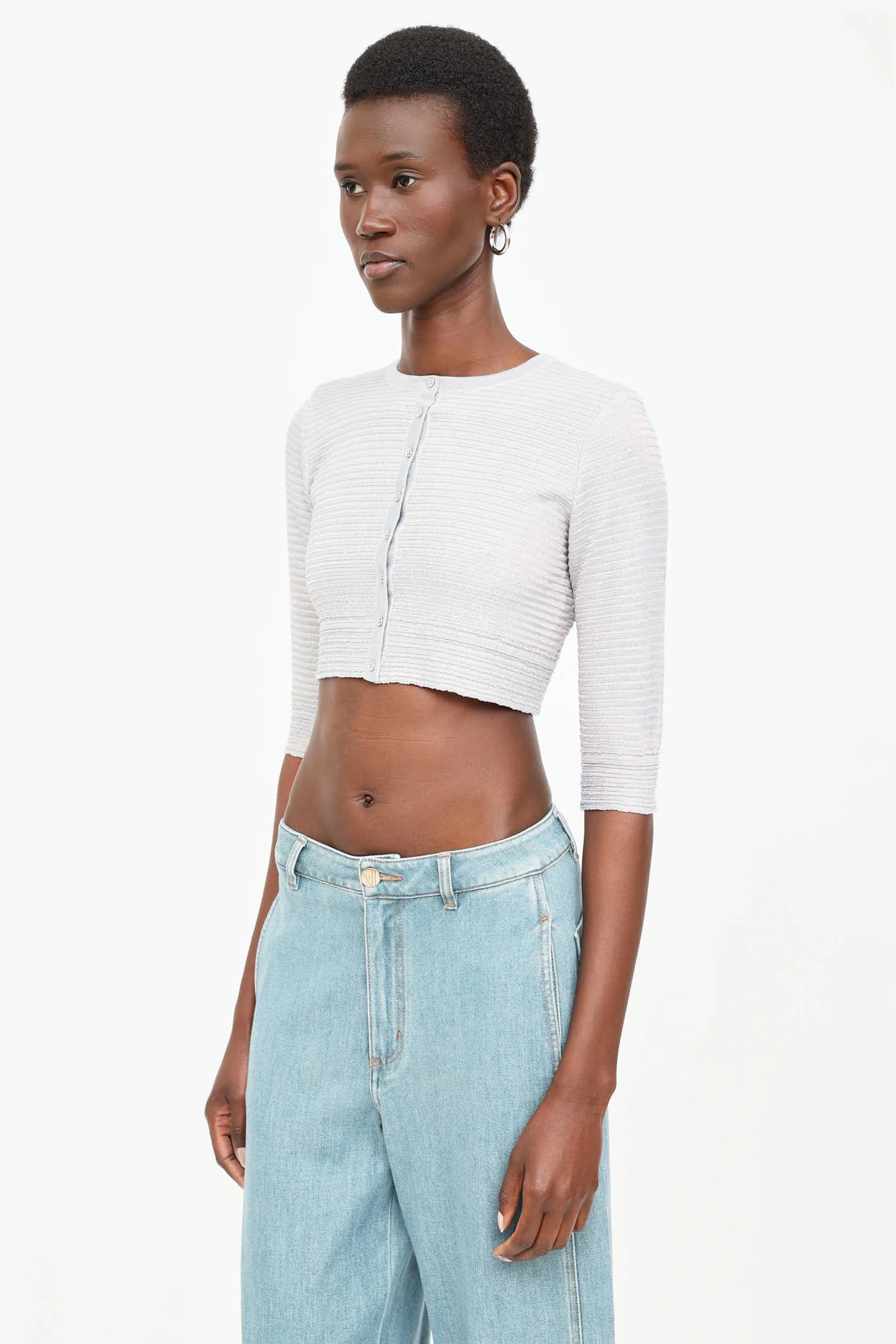 Iridescent Cropped Cardigan sold by VSP Consignment product image thumbnail 3