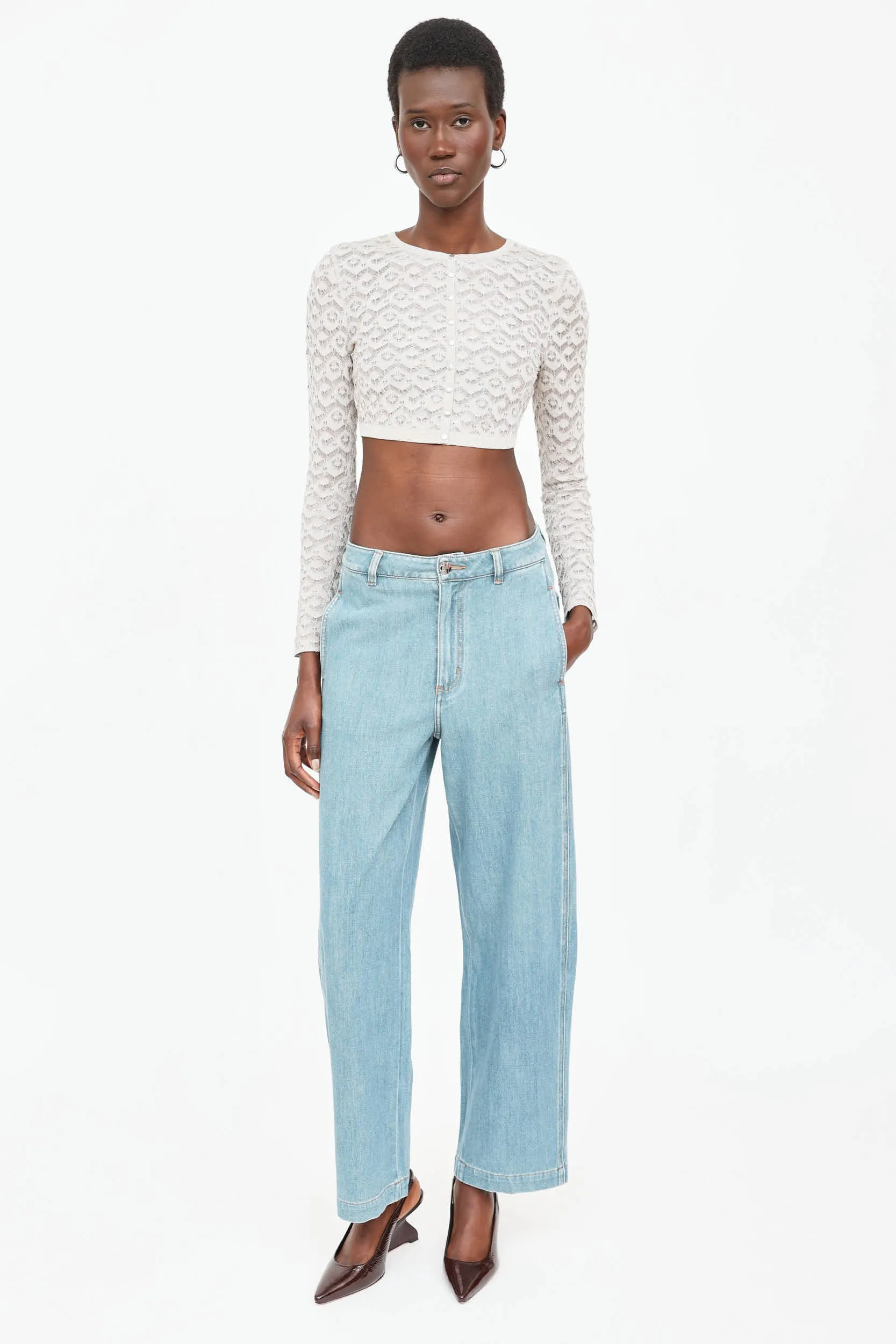 Knit Cropped Cardigan sold by VSP Consignment product image thumbnail 5