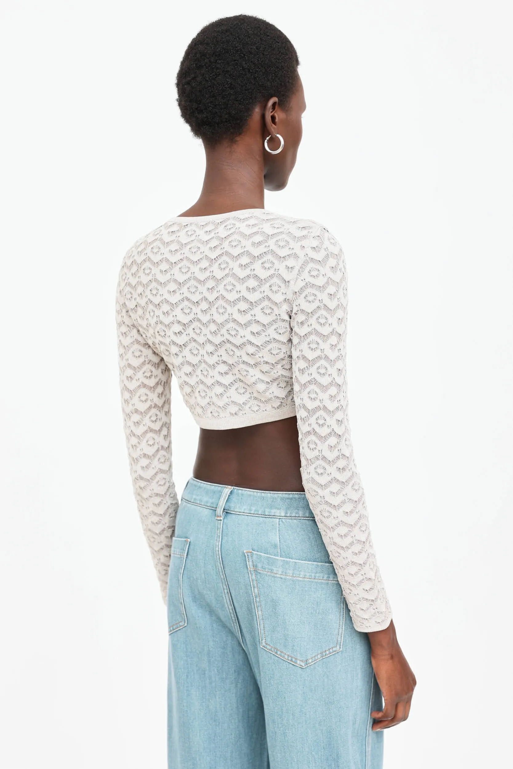 Knit Cropped Cardigan sold by VSP Consignment product image thumbnail 4