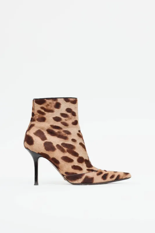 Textured Hair Printed Bootie made by Dolce & Gabanna