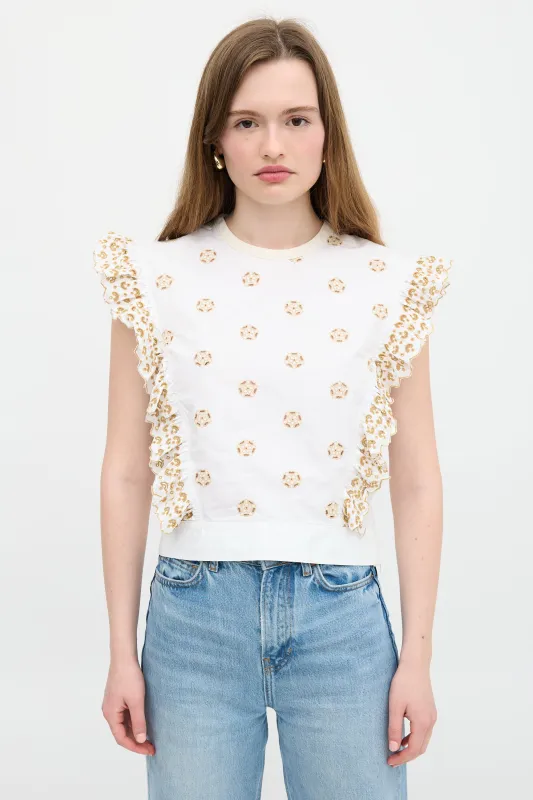 Embroidered Ruffle Blouse made by Chloe
