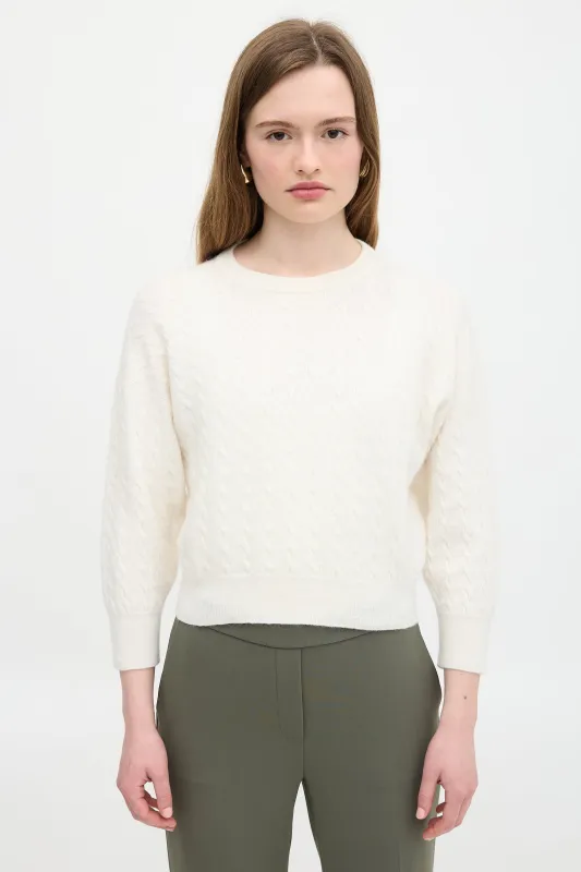 Cable Knit Monili Sweater made by Brunello Cucinelli