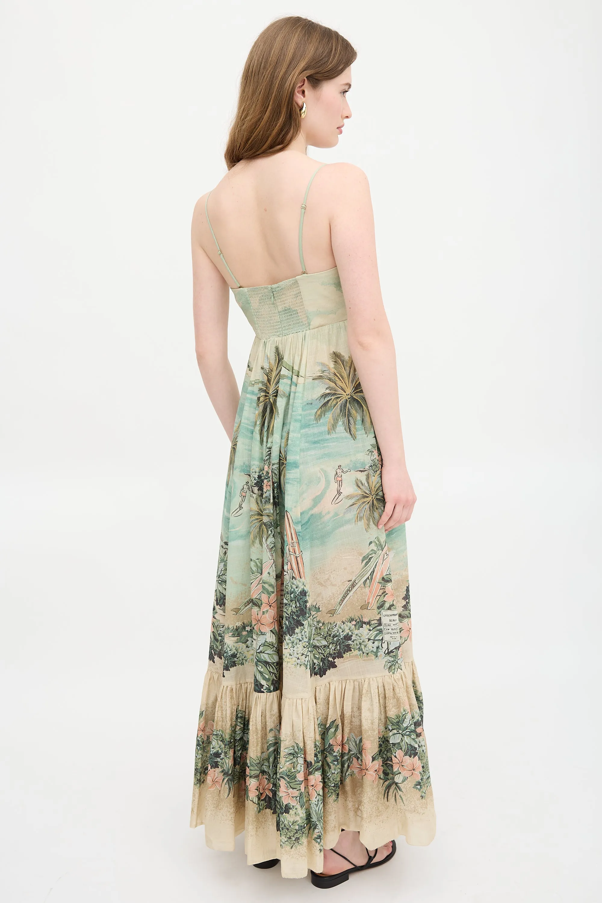 Linen Printed Tier Dress sold by VSP Consignment product image thumbnail 4