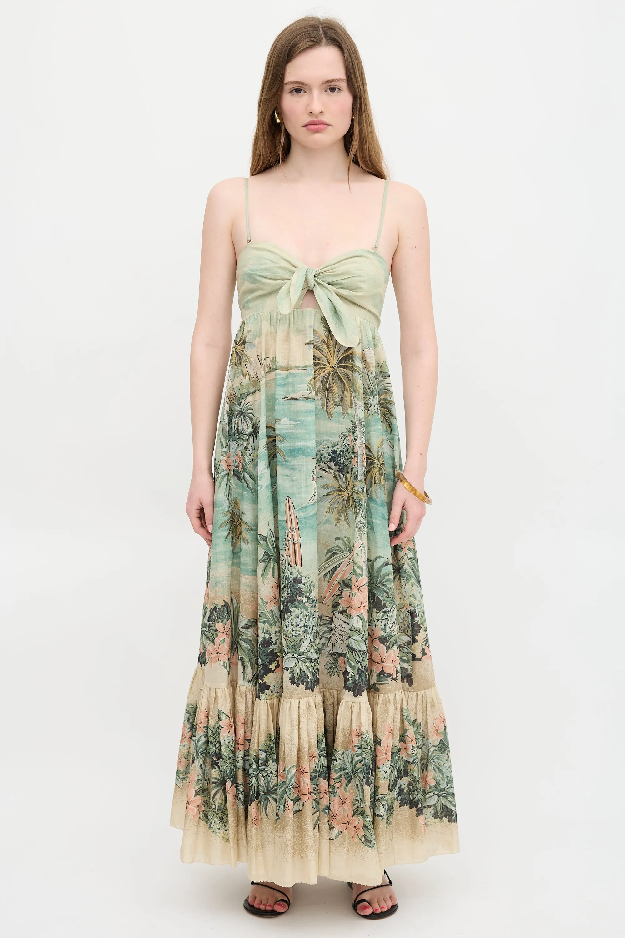Linen Printed Tier Dress sold by VSP Consignment