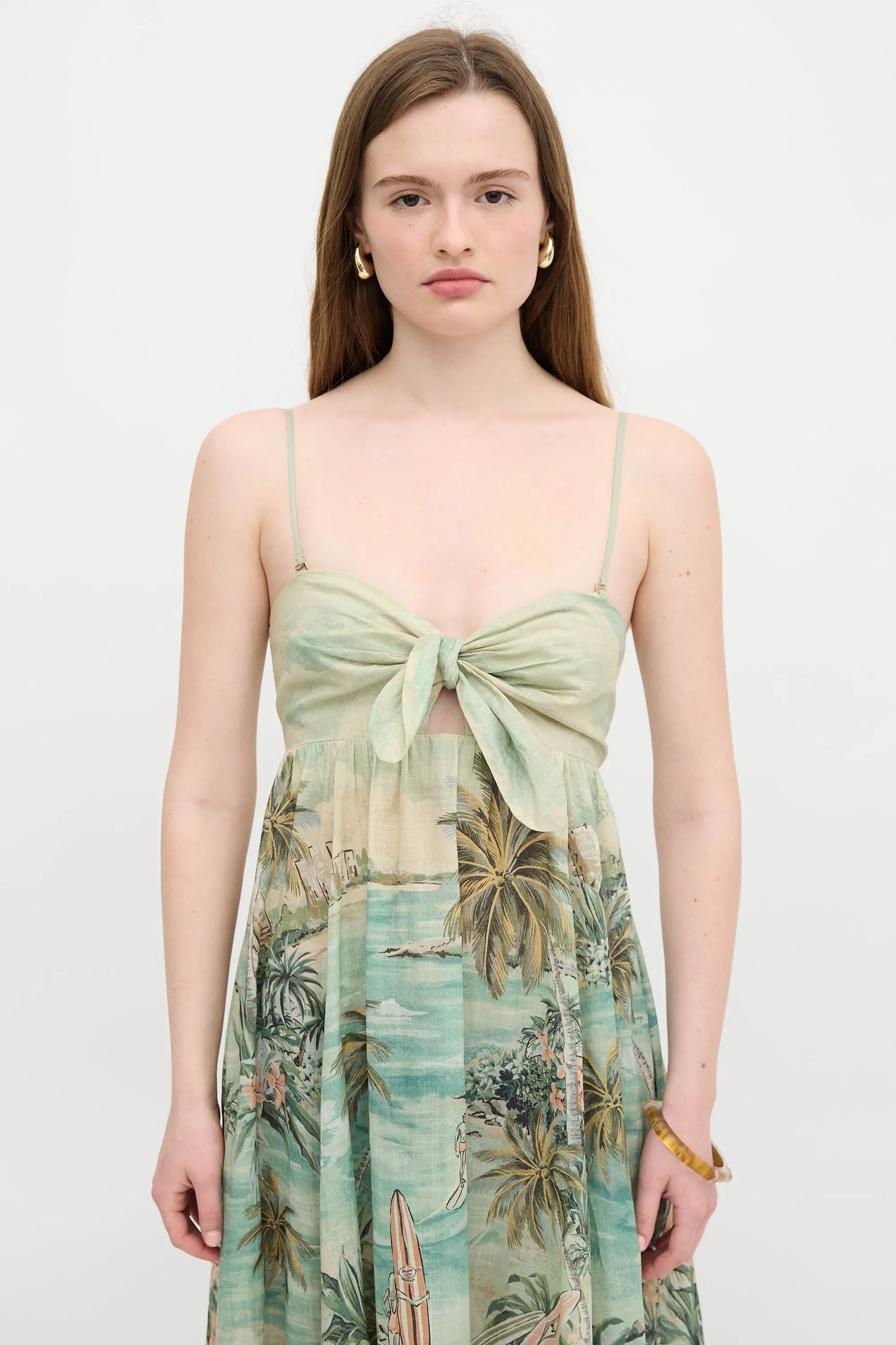 Linen Printed Tier Dress sold by VSP Consignment product image thumbnail 2