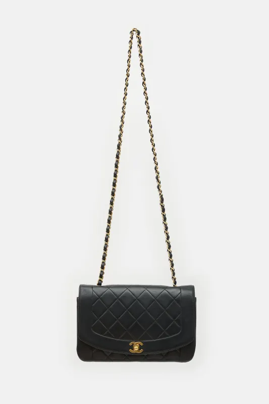 Vintage Quilted Leather Diana Bag made by Chanel