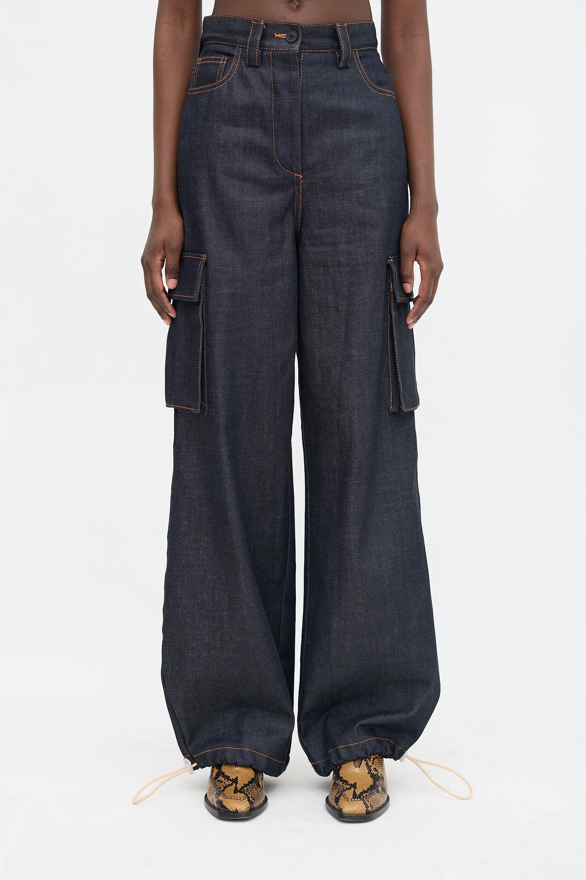 Drawcord Wide Leg Jeans sold by VSP Consignment