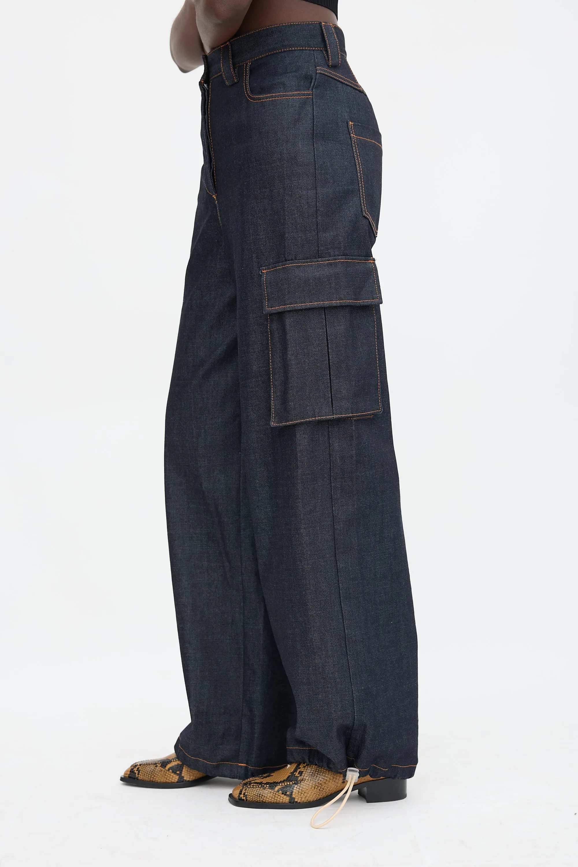 Drawcord Wide Leg Jeans sold by VSP Consignment product image thumbnail 3