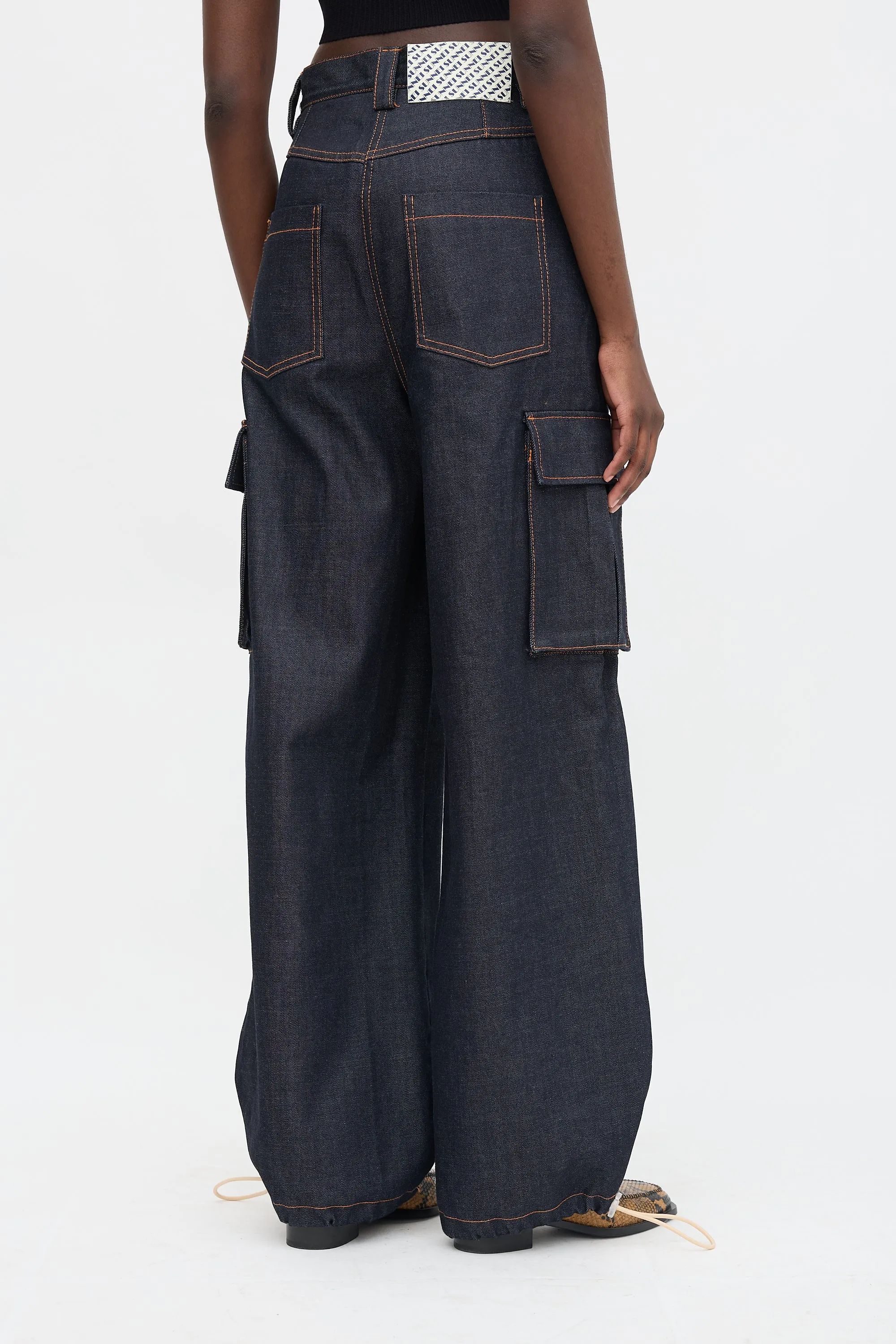 Drawcord Wide Leg Jeans sold by VSP Consignment product image thumbnail 4