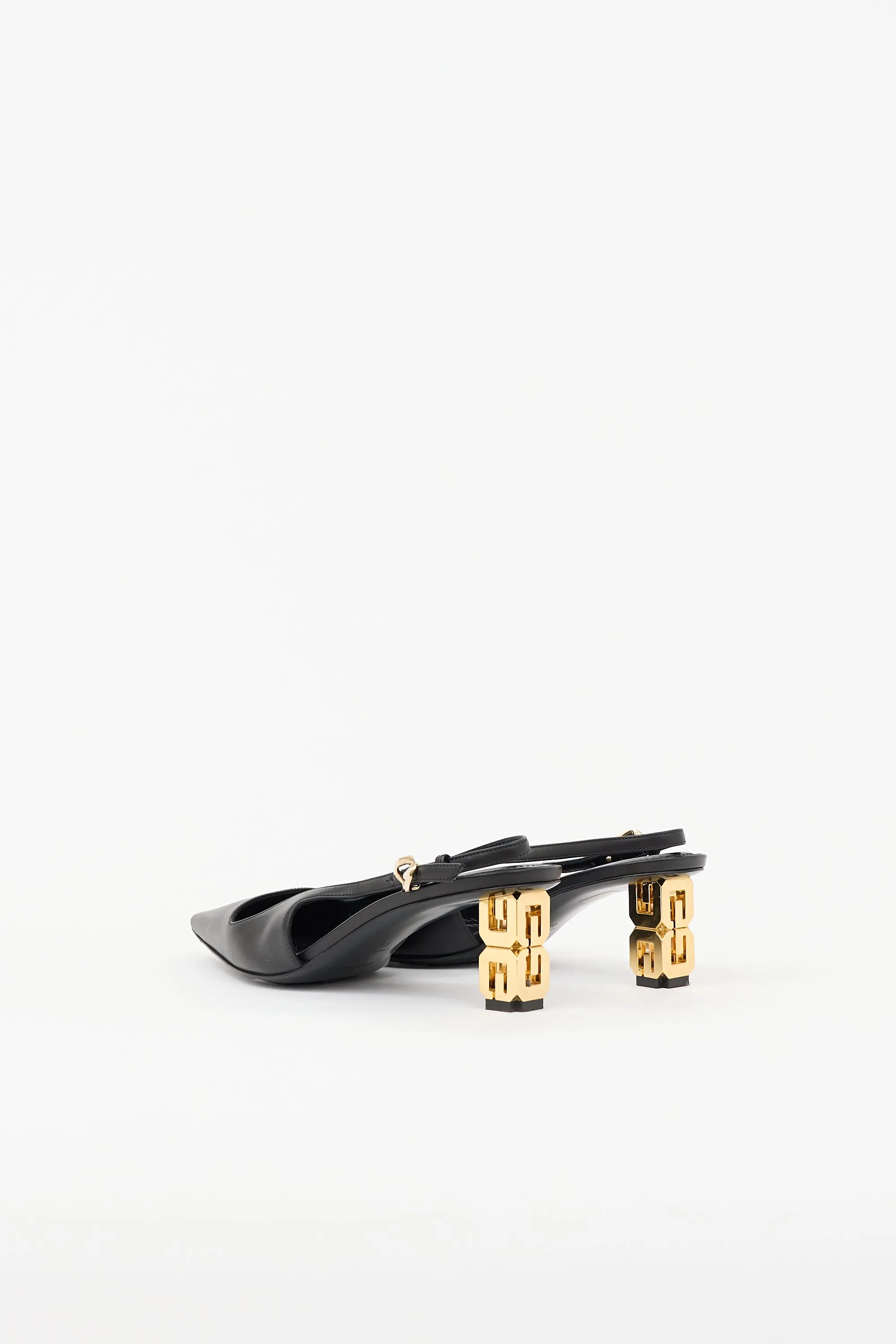 Leather G Cube Slingback Pump sold by VSP Consignment product image thumbnail 4