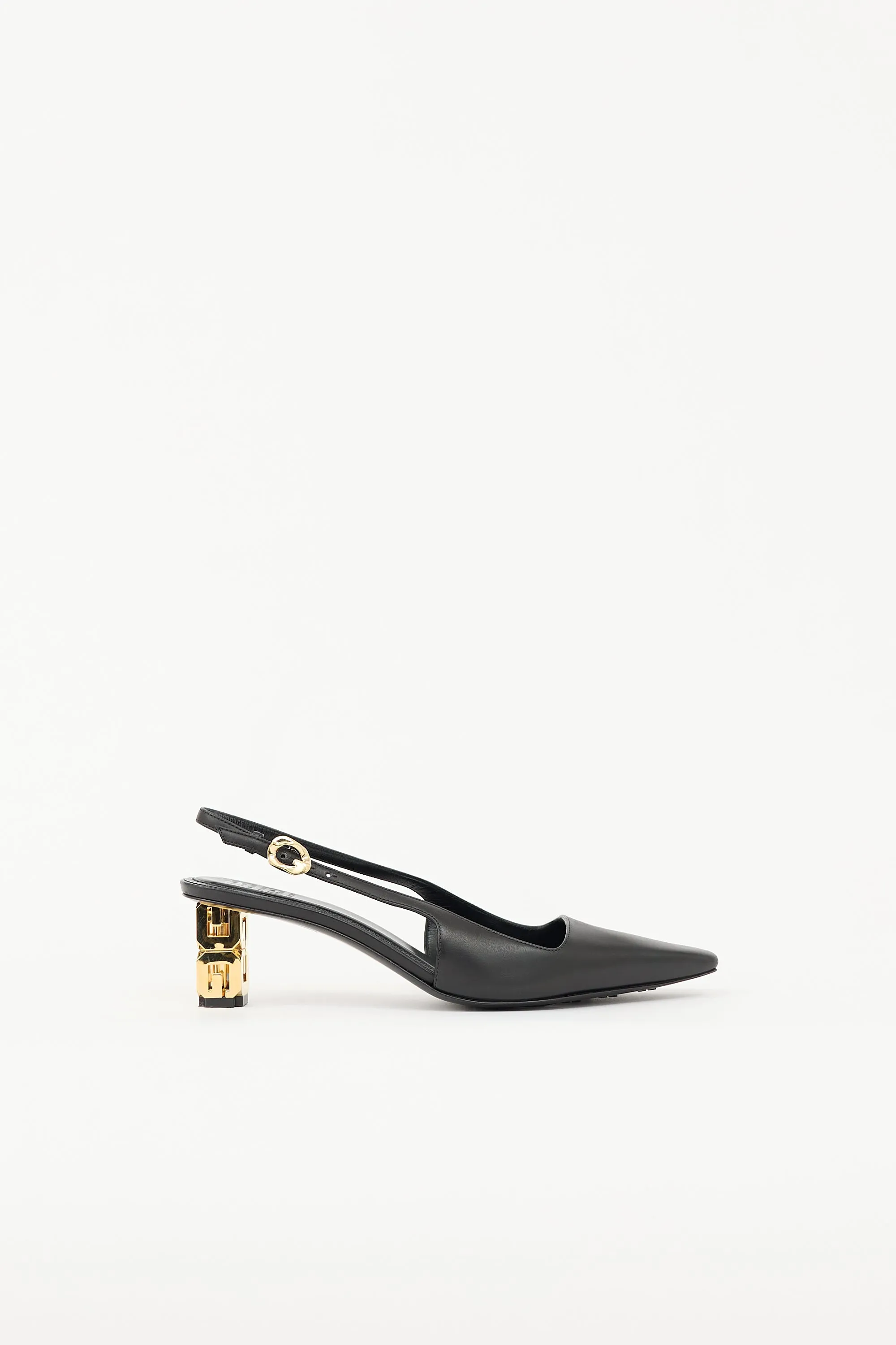 Leather G Cube Slingback Pump sold by VSP Consignment