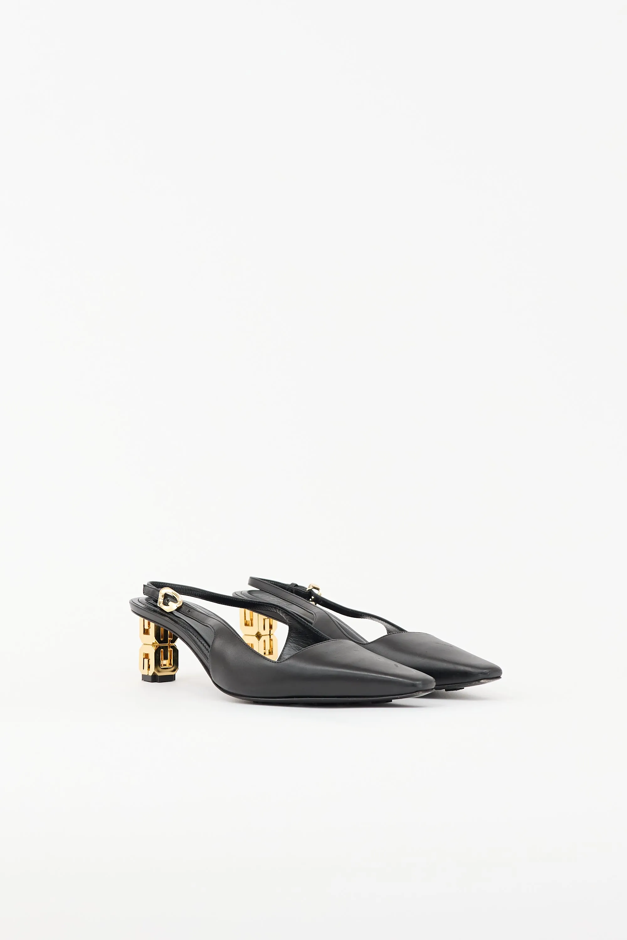 Leather G Cube Slingback Pump sold by VSP Consignment product image thumbnail 2
