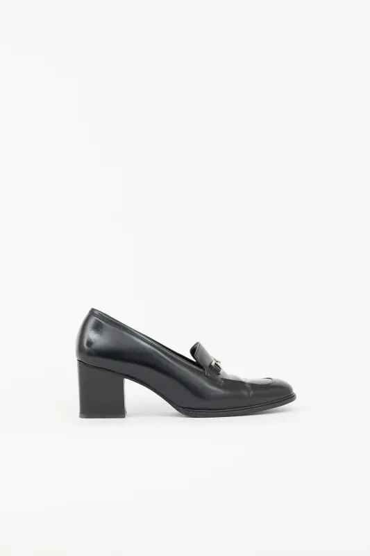 Vintage Leather Embellished Pump made by Gucci
