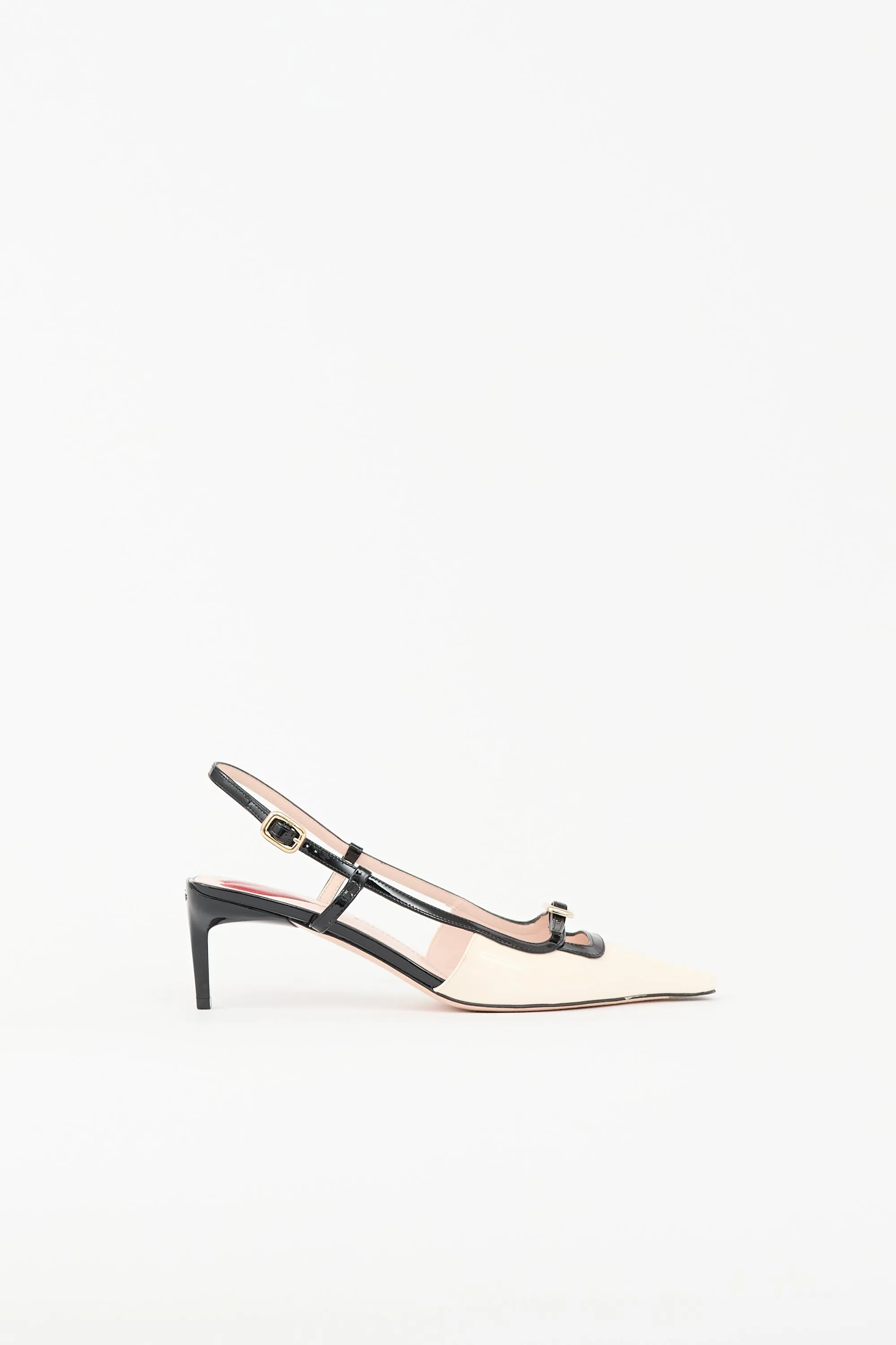 Patent Buckle Slingback Pump sold by VSP Consignment