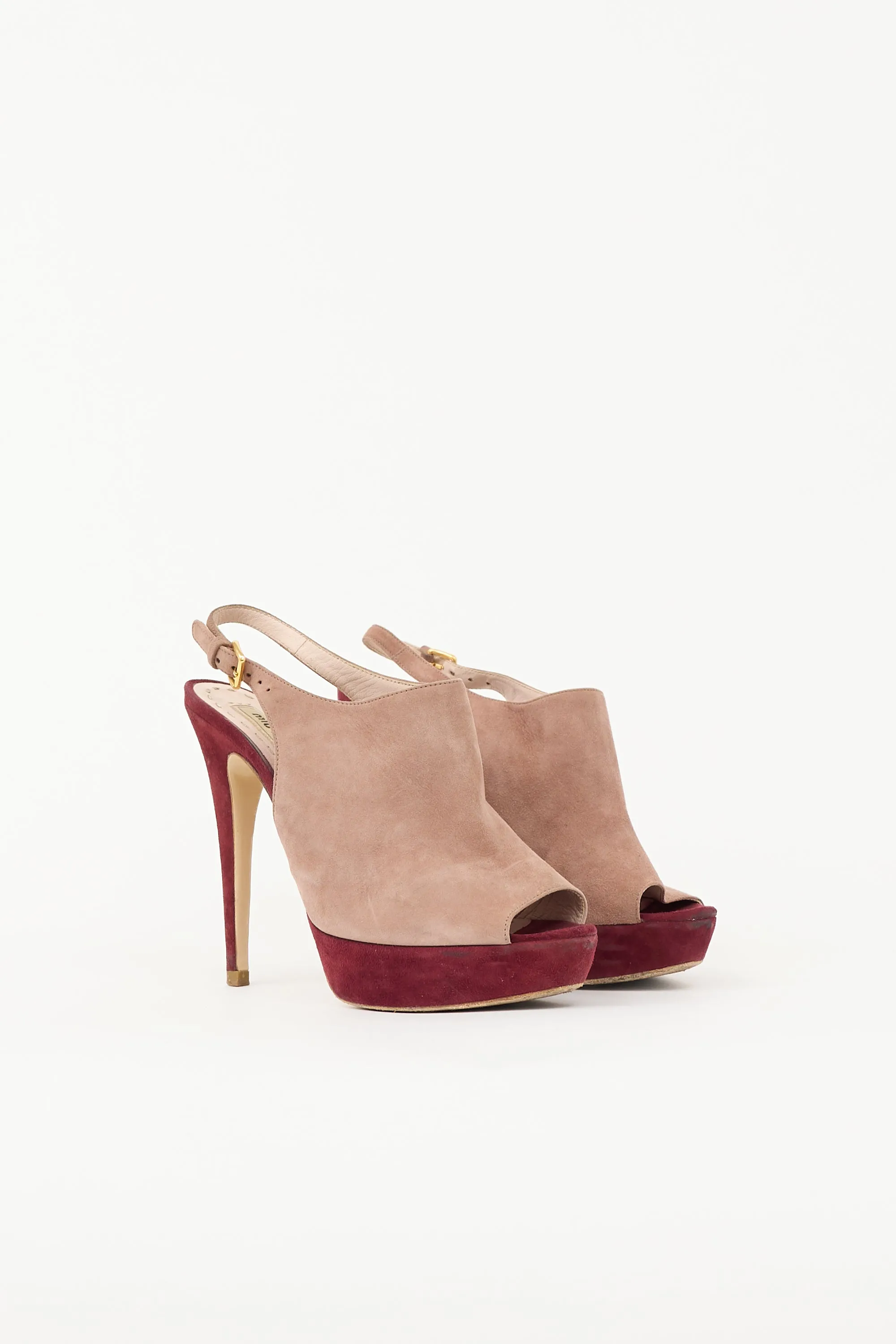 Suede Colourblock Slingback Pump sold by VSP Consignment product image thumbnail 2