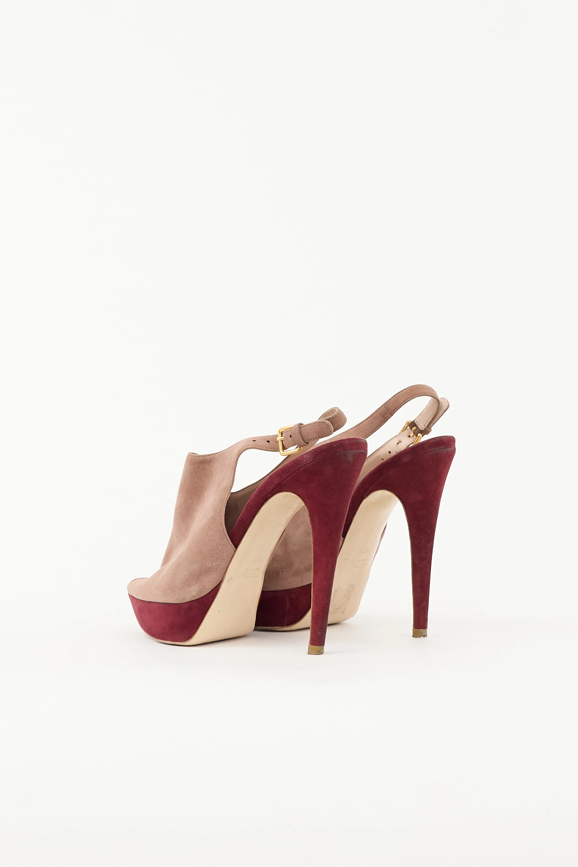 Suede Colourblock Slingback Pump sold by VSP Consignment product image thumbnail 4