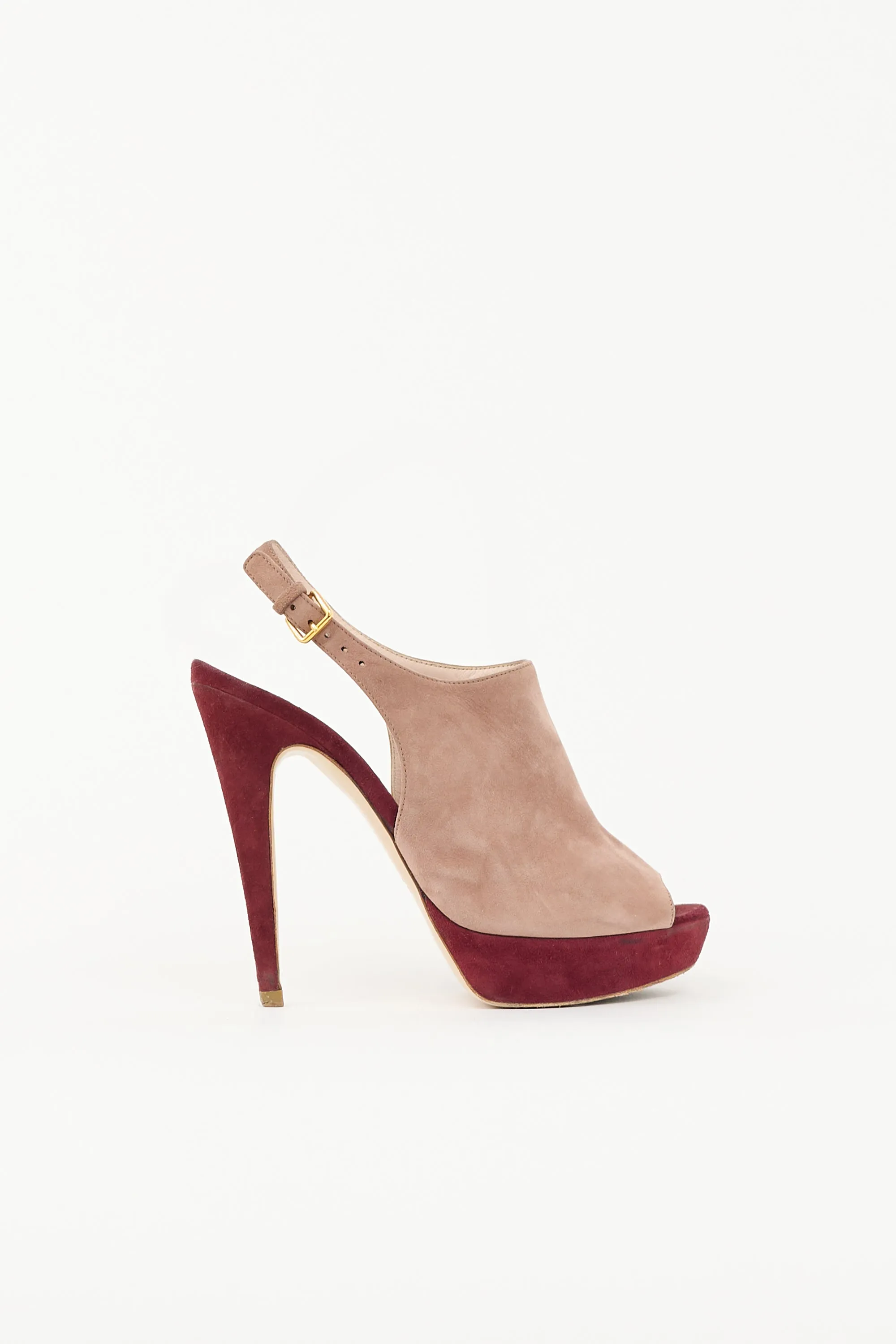 Suede Colourblock Slingback Pump sold by VSP Consignment