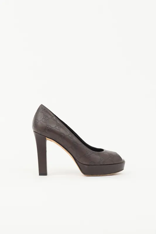 Leather Guccissima Pump made by Gucci