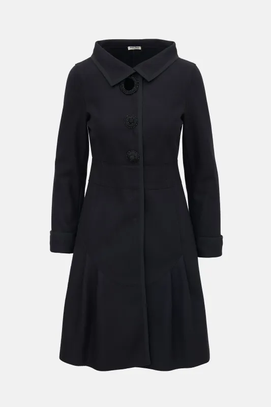 2006 Wool Applique Coat made by Miu Miu