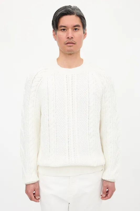 Cable Knit Sweater made by Brunello Cucinelli