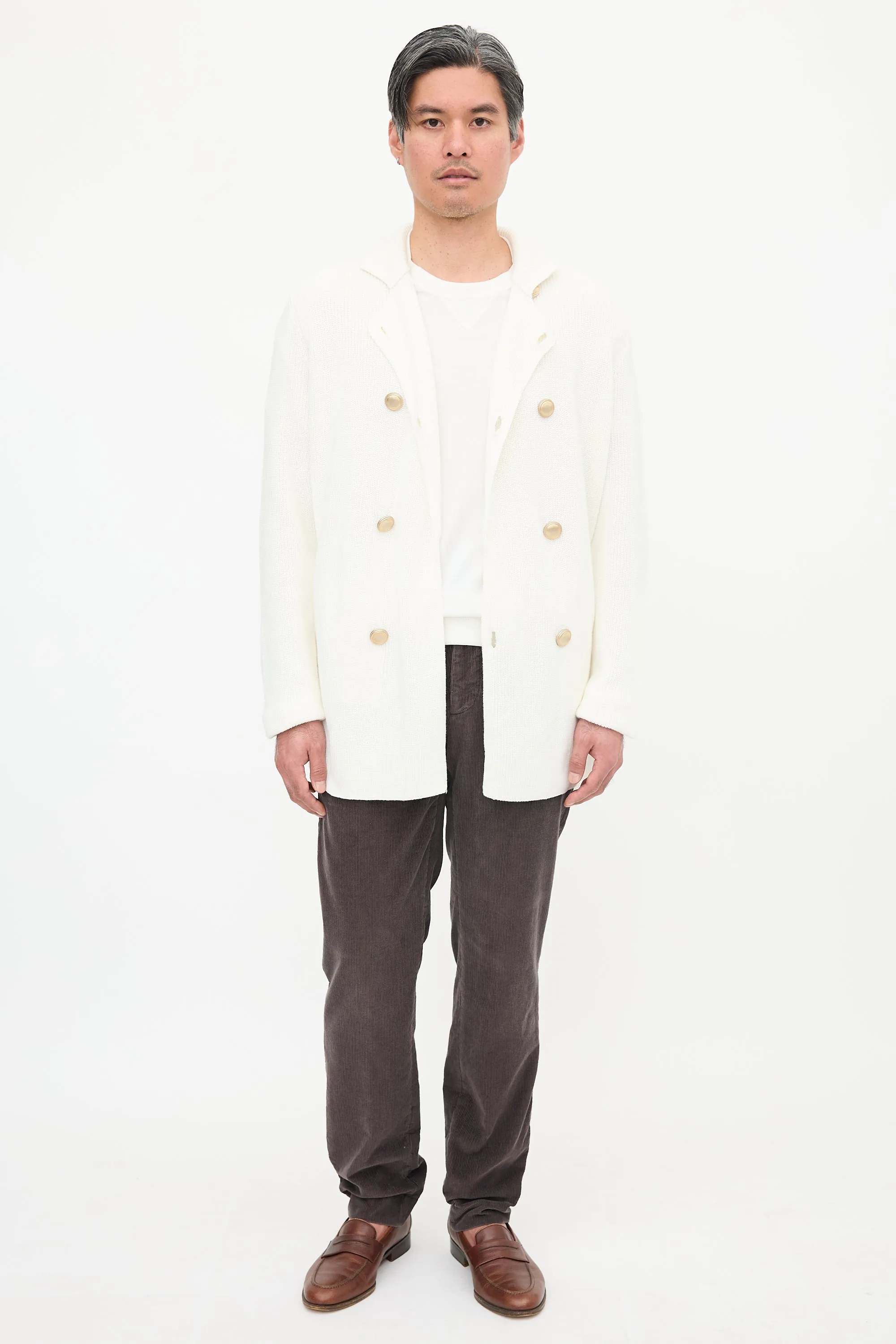Rib Knit Double Breasted Cardigan sold by VSP Consignment product image thumbnail 2