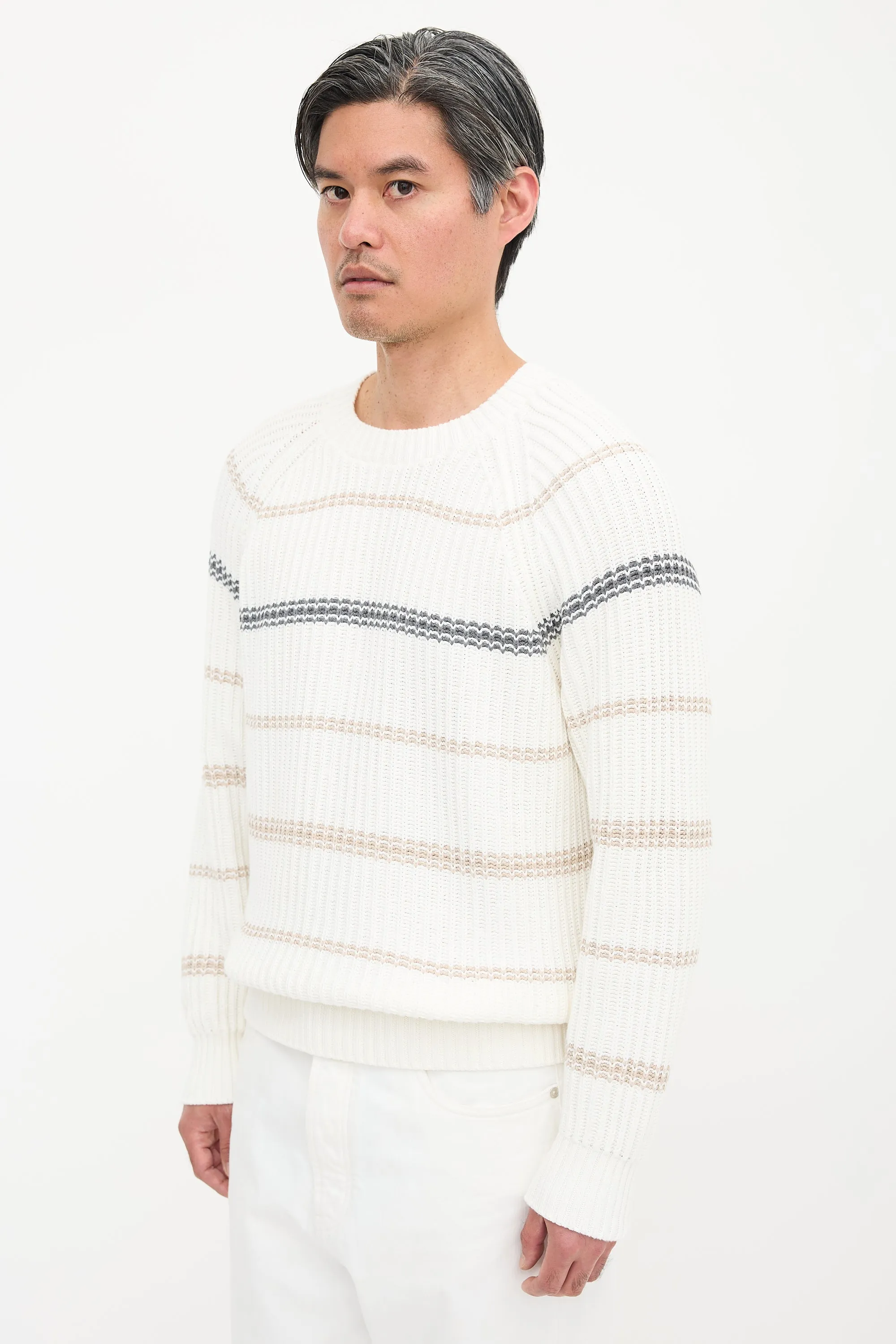 Rib Knit Striped Sweater sold by VSP Consignment product image thumbnail 3