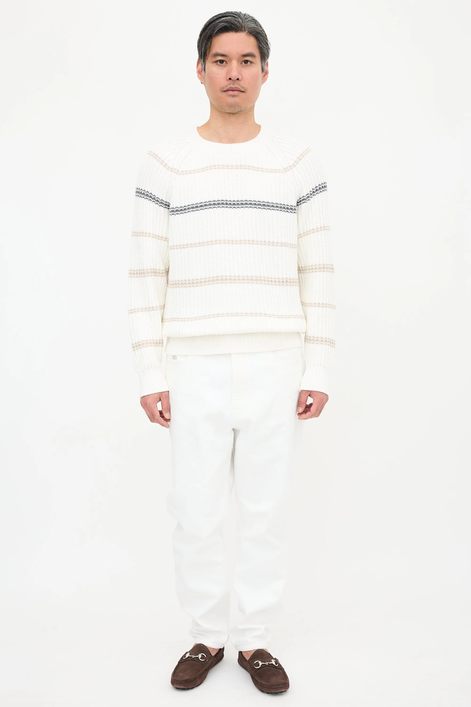 Rib Knit Striped Sweater sold by VSP Consignment product image thumbnail 2