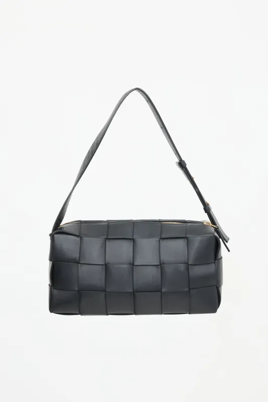 Leather Intreccio Small Brick Cassette Bag made by Bottega Veneta