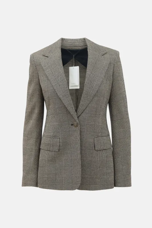 Wool Check Muschio Blazer made by MaxMara