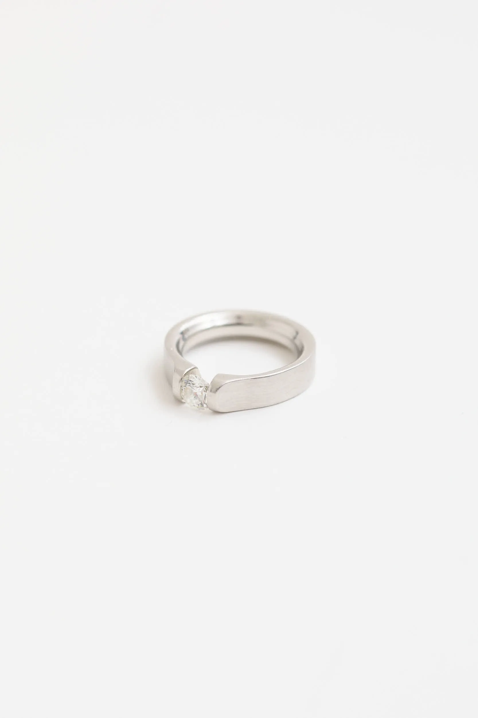 Platinum Floating Diamond Ring sold by VSP Consignment