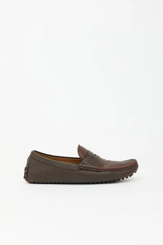 Leather Diamante Penny Loafer made by Gucci