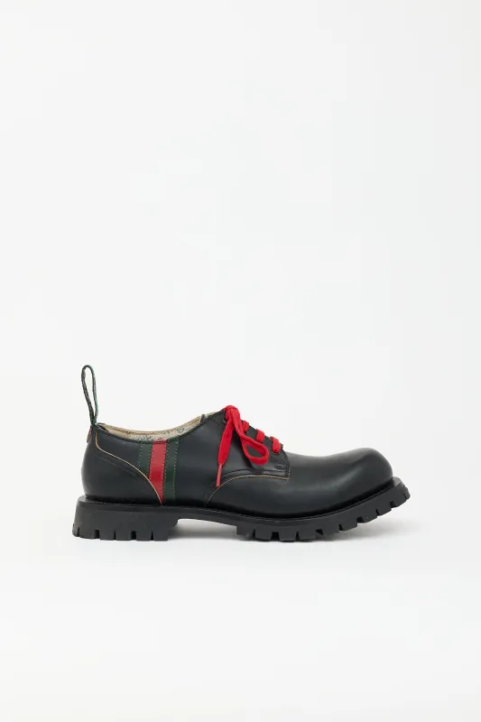 Leather Web Arley Derby made by Gucci