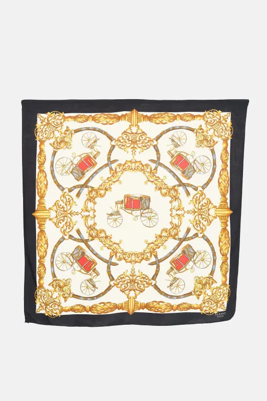 Silk Printed 90 Scarf made by Hermes