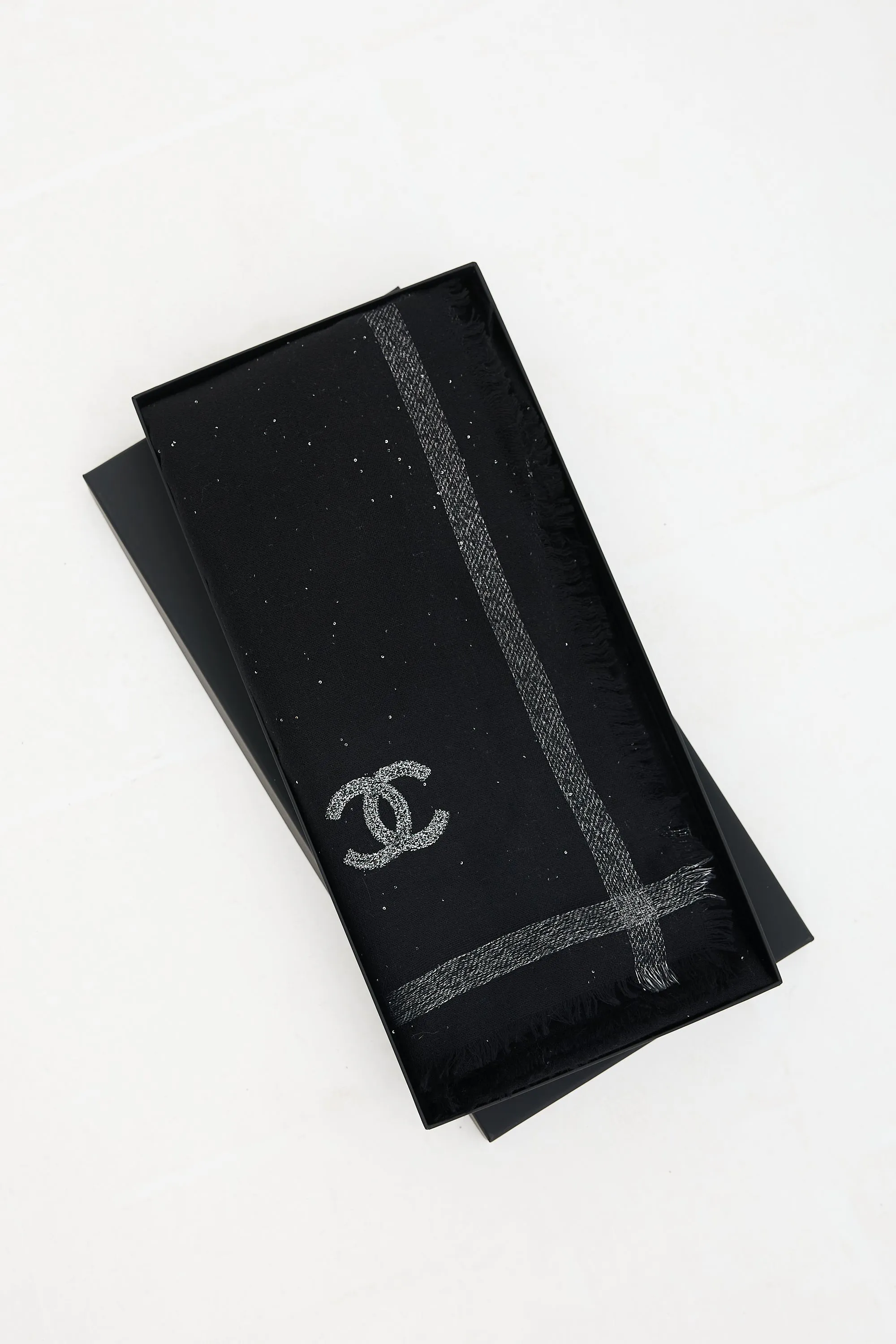 Wool Metallic CC Scarf sold by VSP Consignment product image thumbnail 2