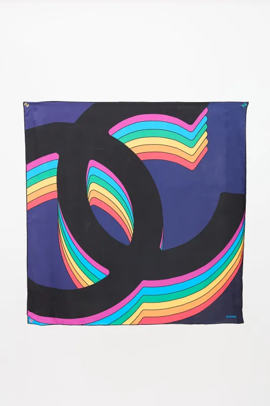 Silk Rainbow CC Scarf made by Chanel