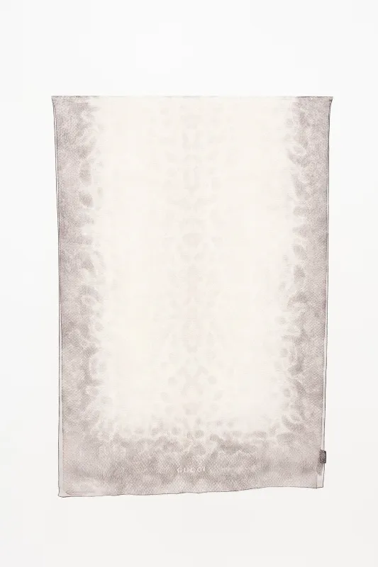 Silk Sheer Printed Scarf made by Gucci