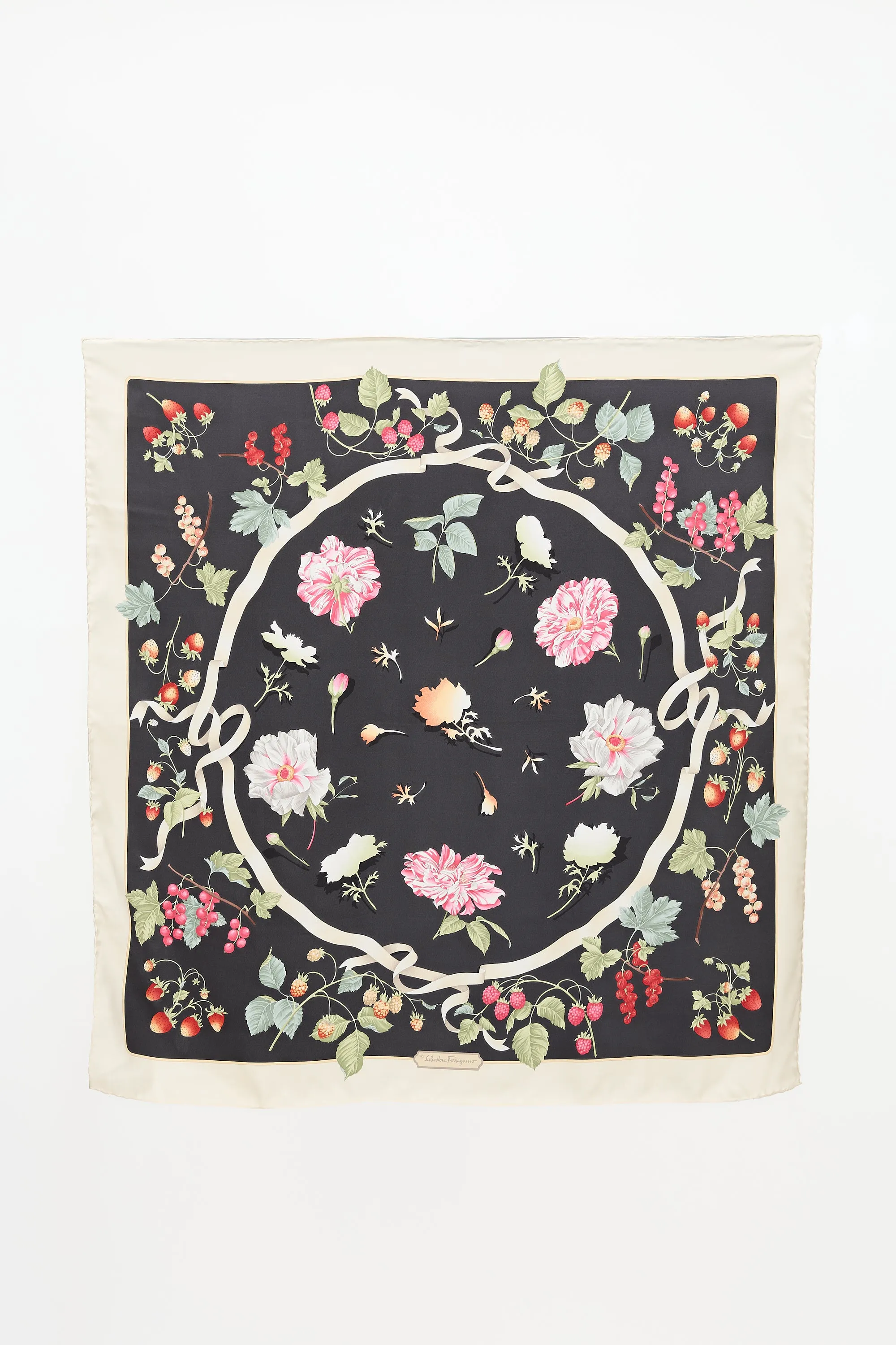 Silk Botanical Printed Scarf sold by VSP Consignment