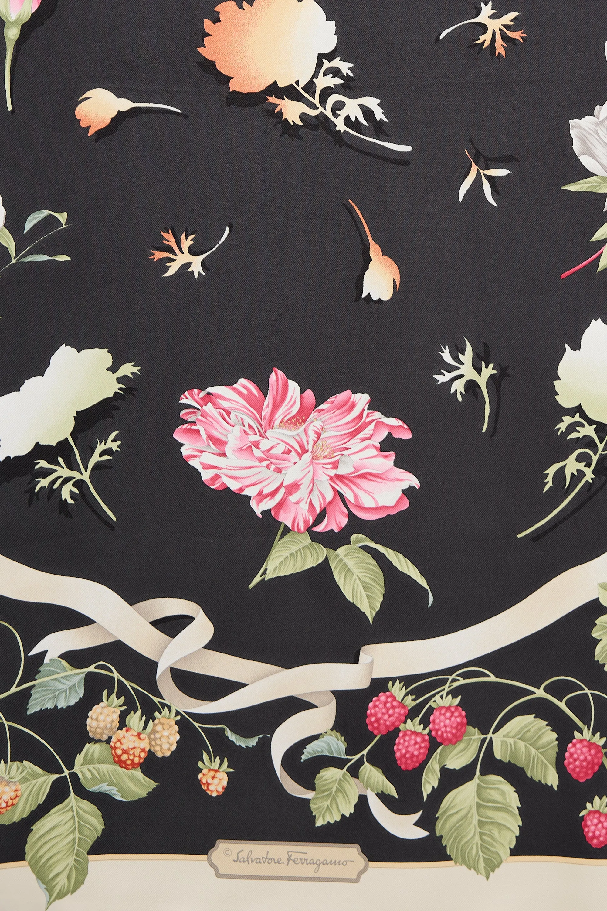 Silk Botanical Printed Scarf sold by VSP Consignment product image thumbnail 2
