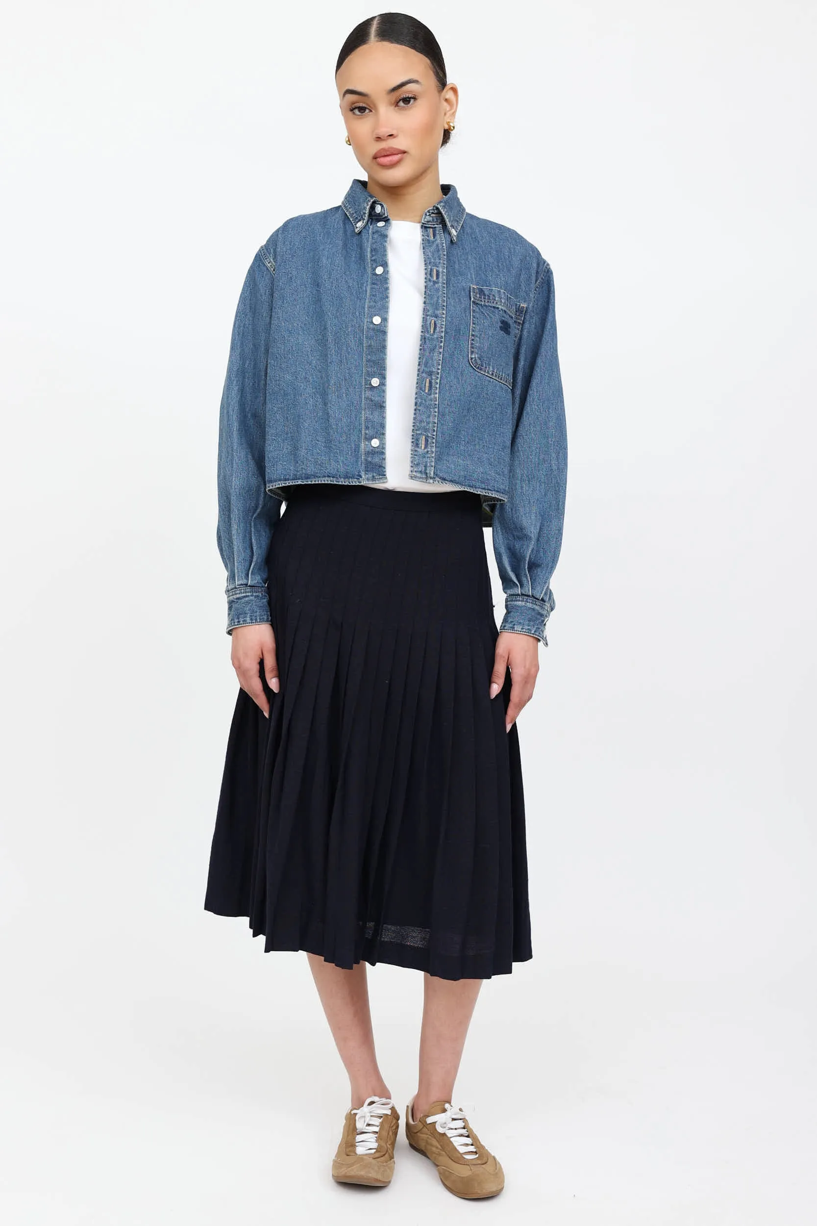 Cropped Denim Shirt sold by VSP Consignment product image thumbnail 5