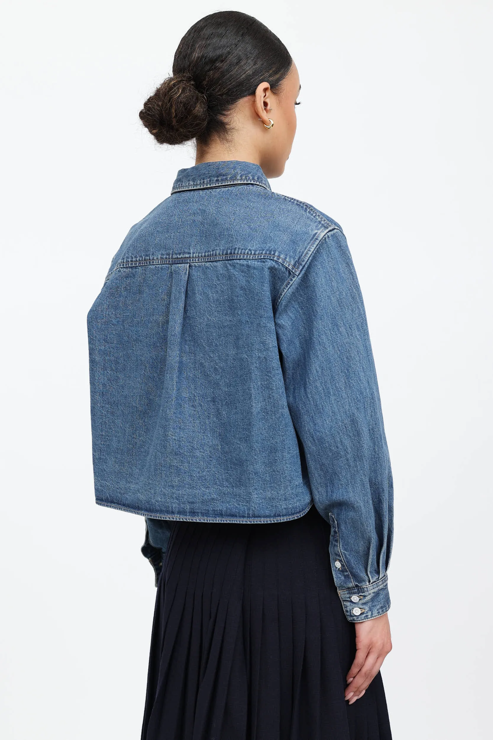 Cropped Denim Shirt sold by VSP Consignment product image thumbnail 4
