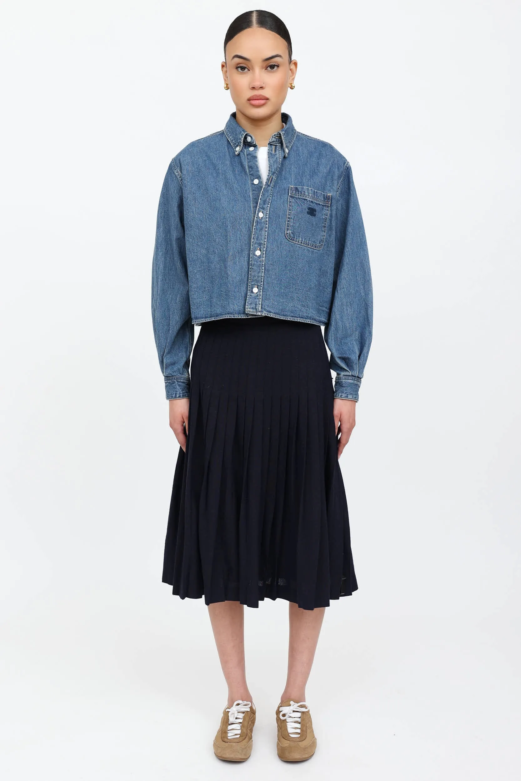 Cropped Denim Shirt sold by VSP Consignment product image thumbnail 2