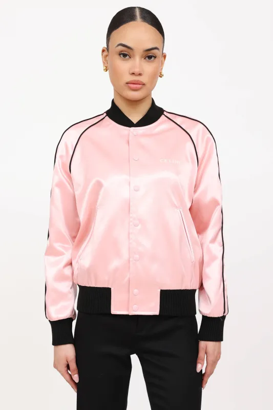 Satin Teddy Bomber Jacket made by Celine